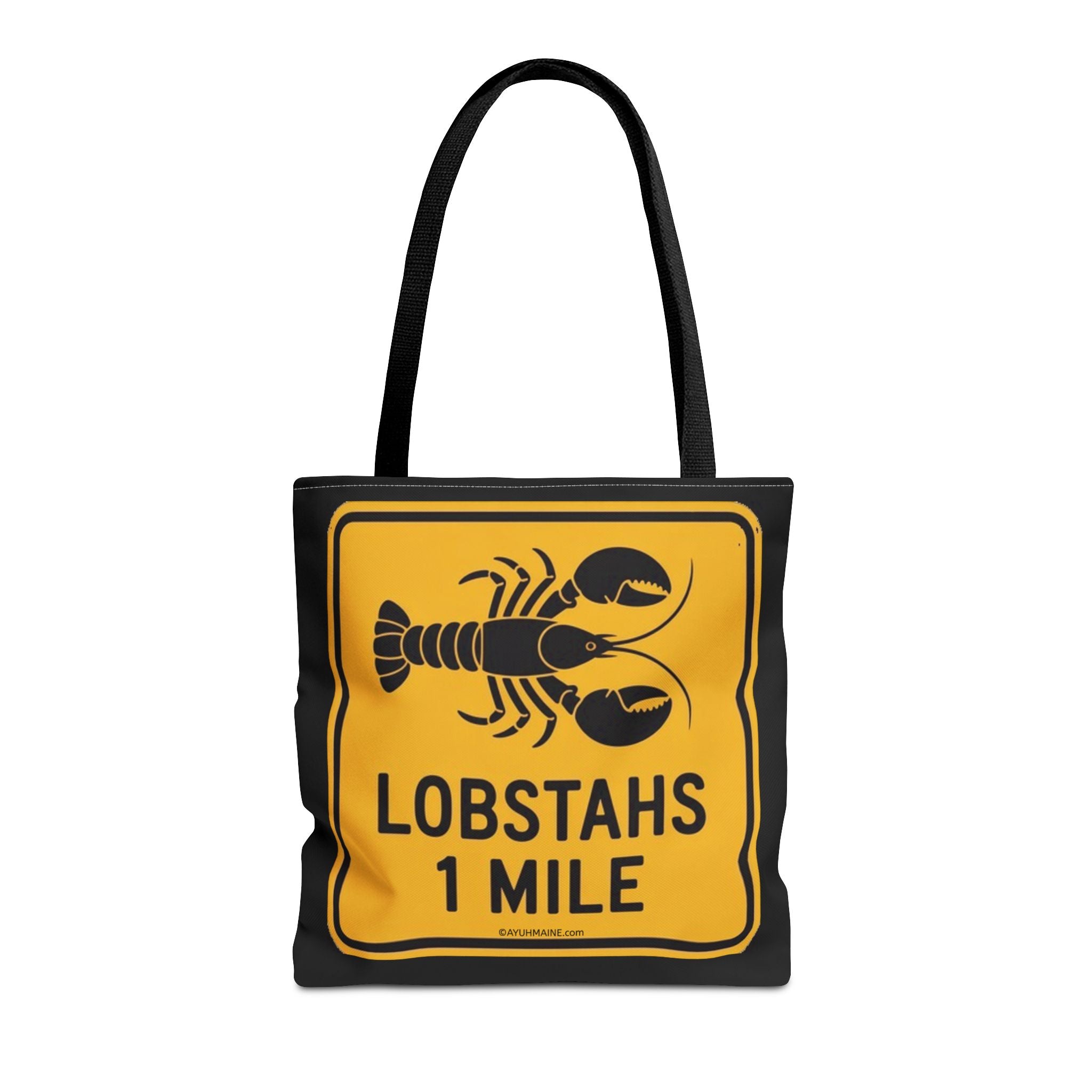 Maine LOBSTAHS Road Sign Tote Bag | Grocery Bag