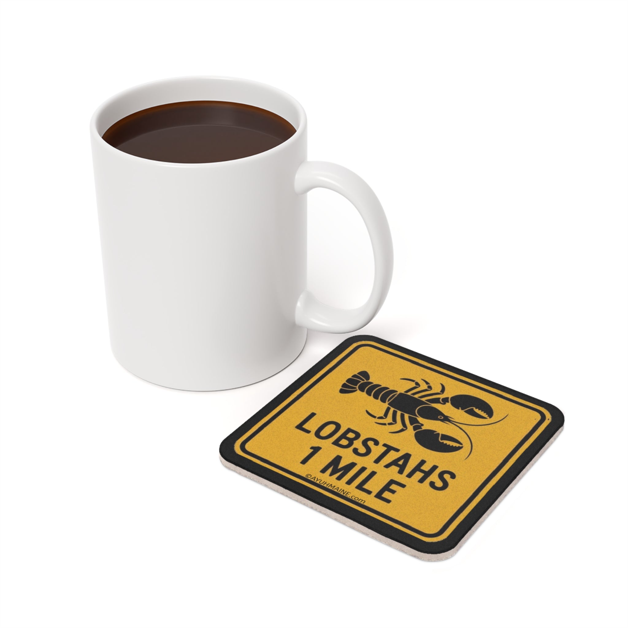 Fun Maine LOBSTAHS Road Sign Coastah! (Coaster)