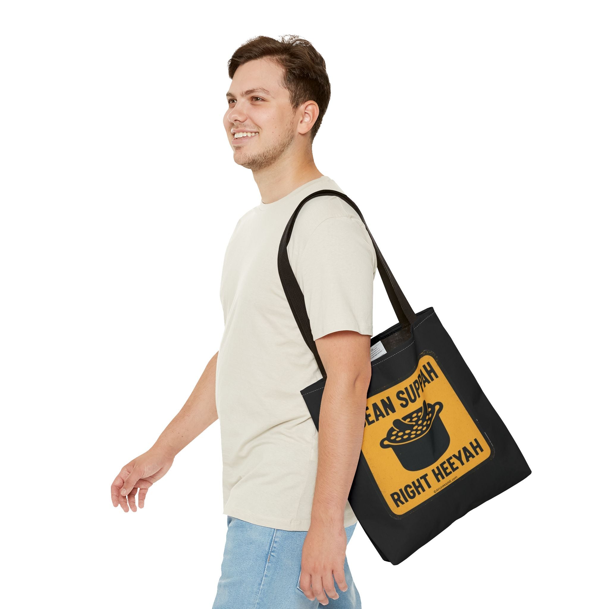 Maine BEAN SUPPAH Road Sign Tote/Grocery Bag