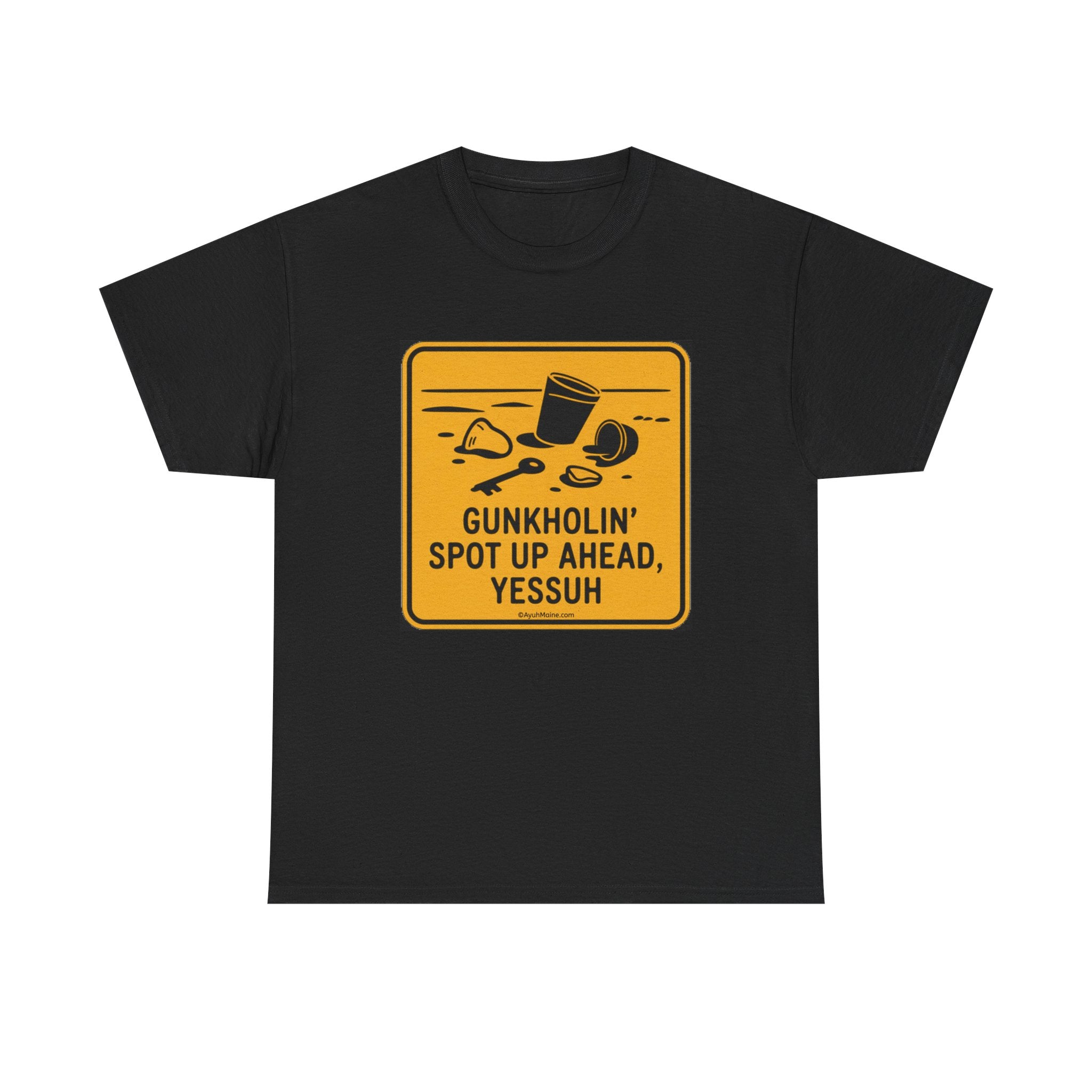 Fun Maine GUNKHOLIN' Road Sign T-Shirt