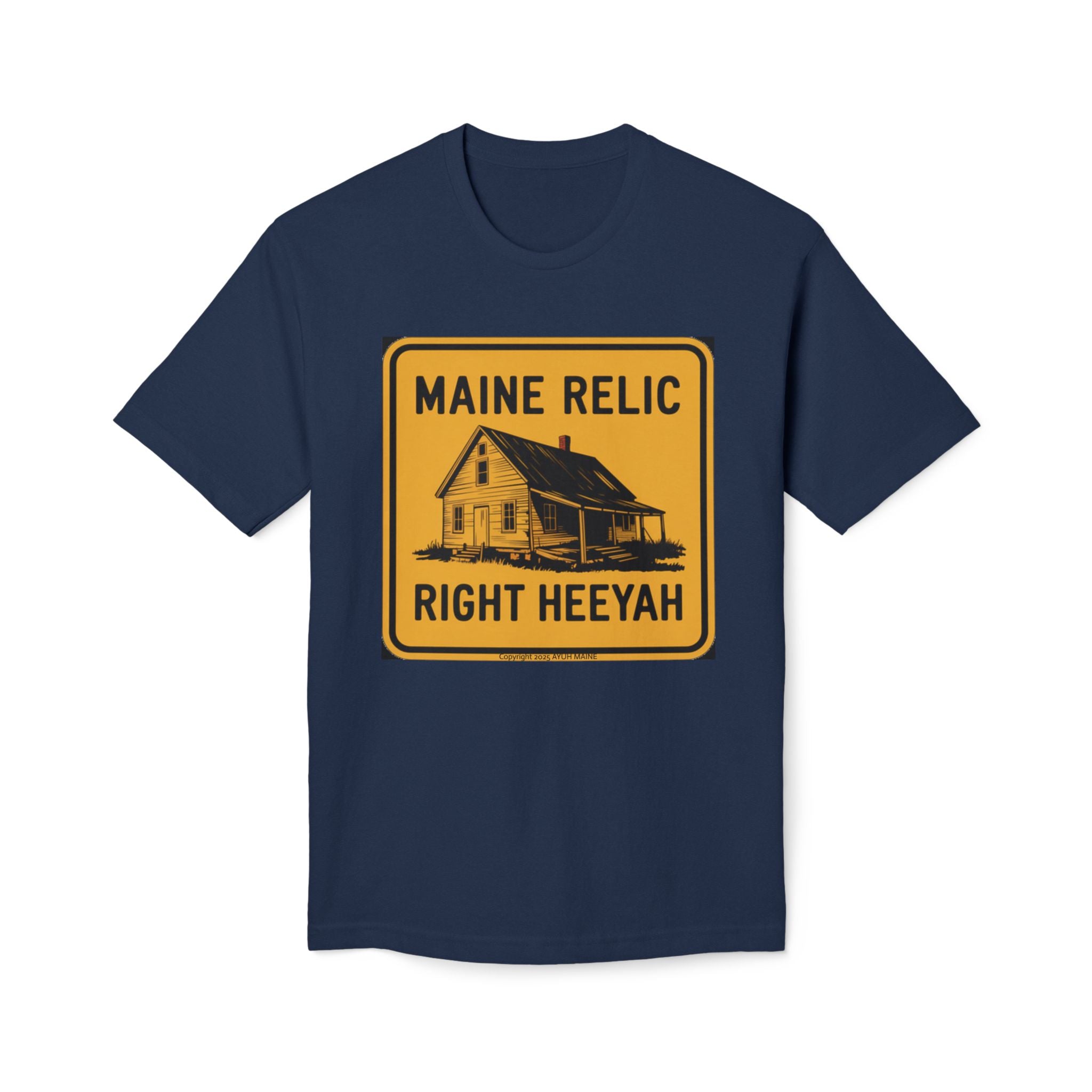 Maine FARMHOUSE RELIC Road Sign T-Shirt