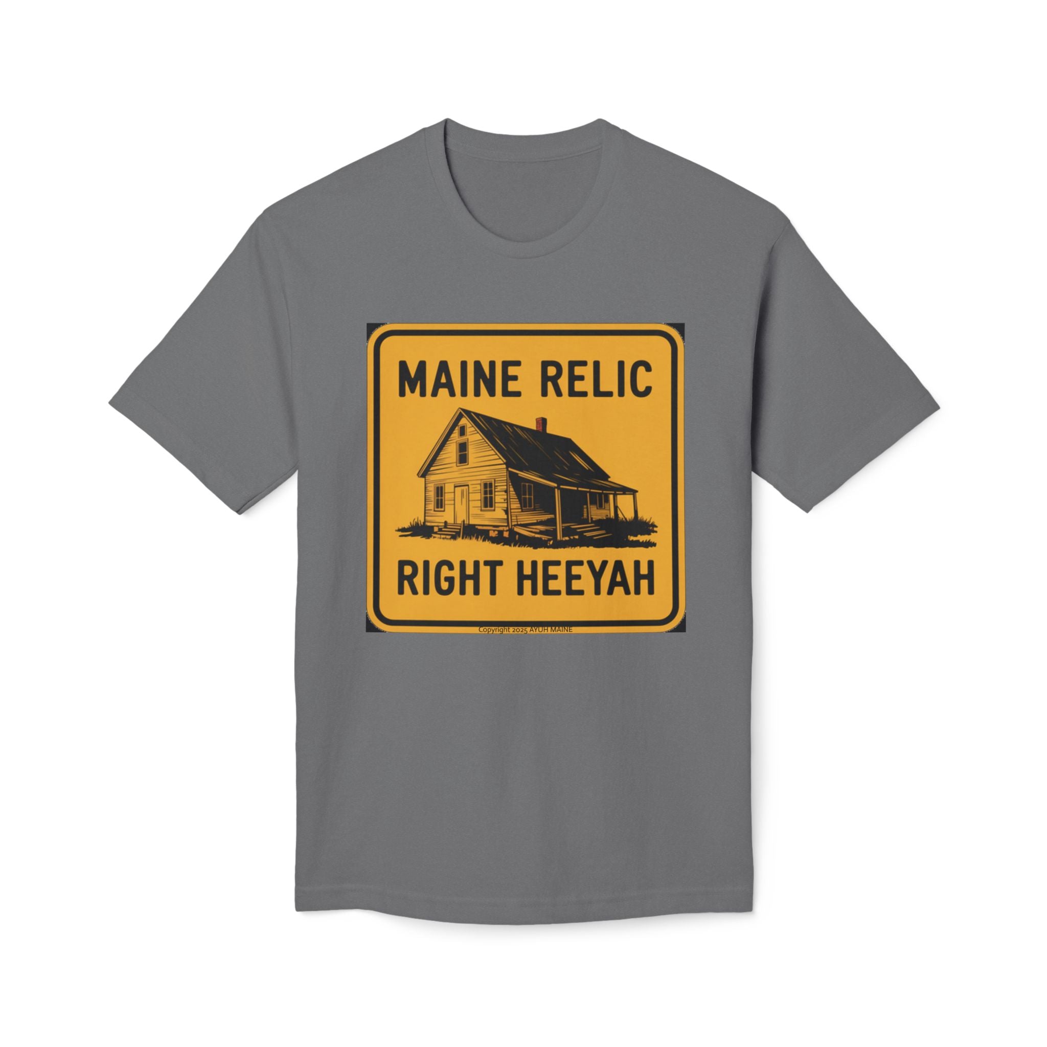 Maine FARMHOUSE RELIC Road Sign T-Shirt