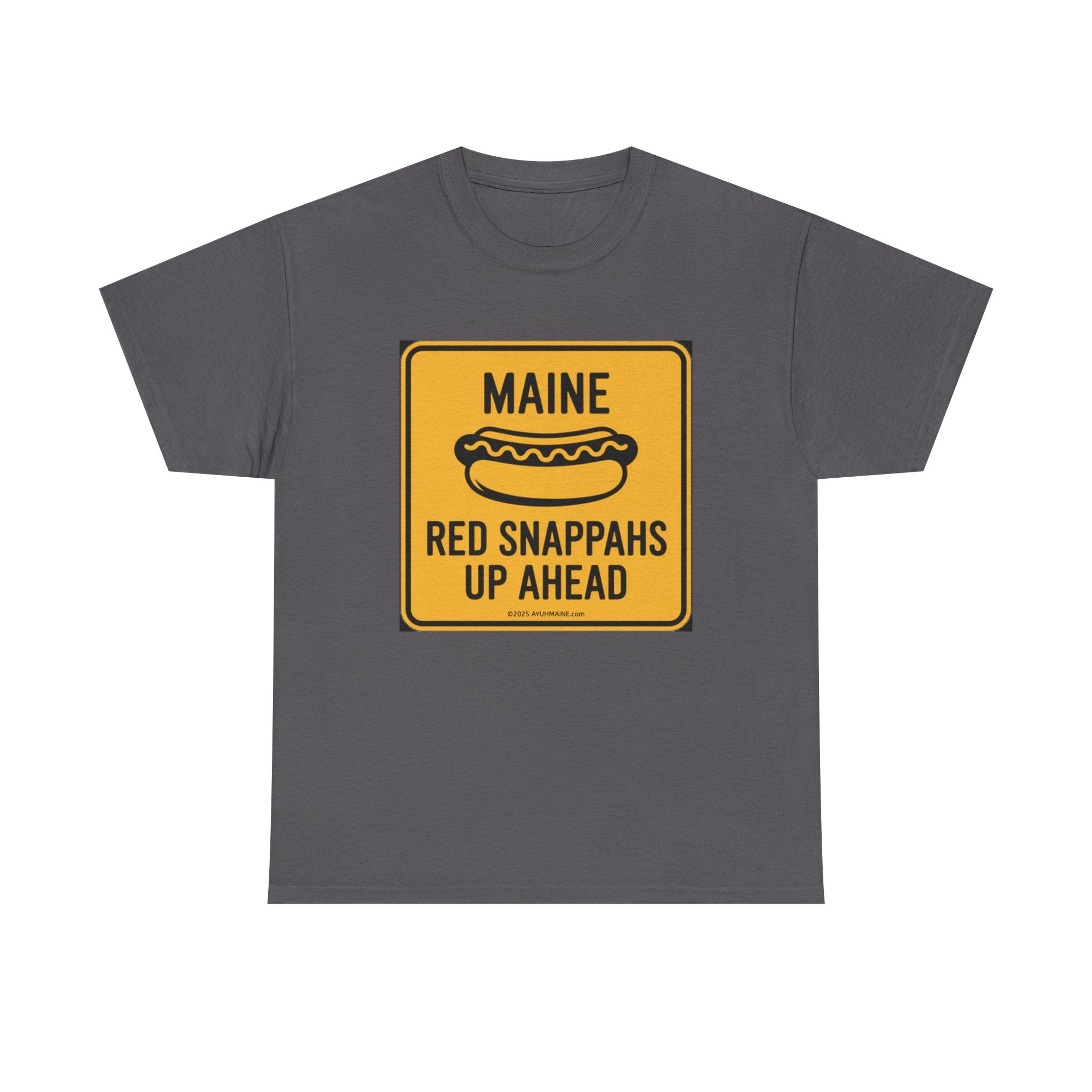 Maine RED SNAPPAHS Road Sign Cotton T-Shirt