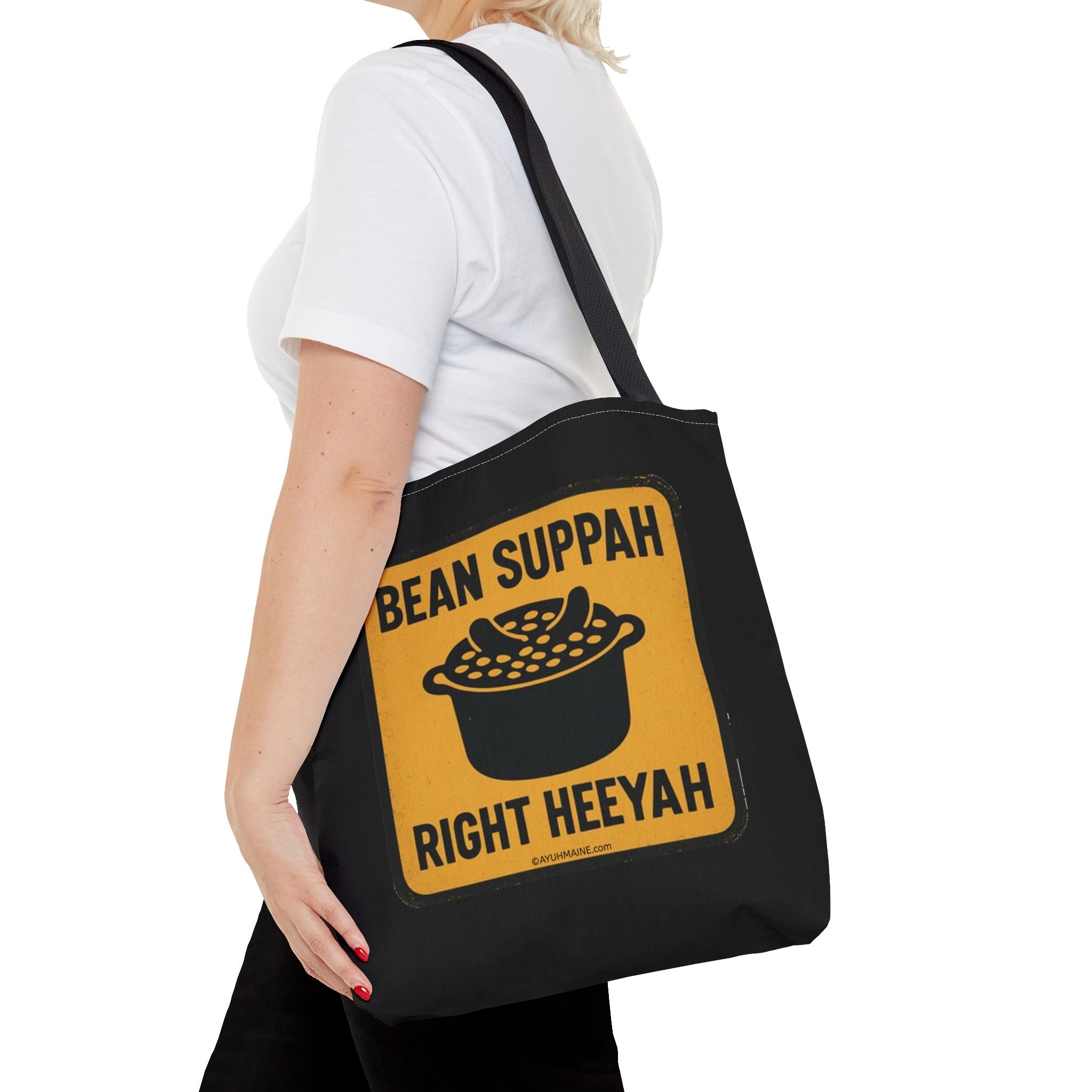 Maine BEAN SUPPAH Road Sign Tote/Grocery Bag