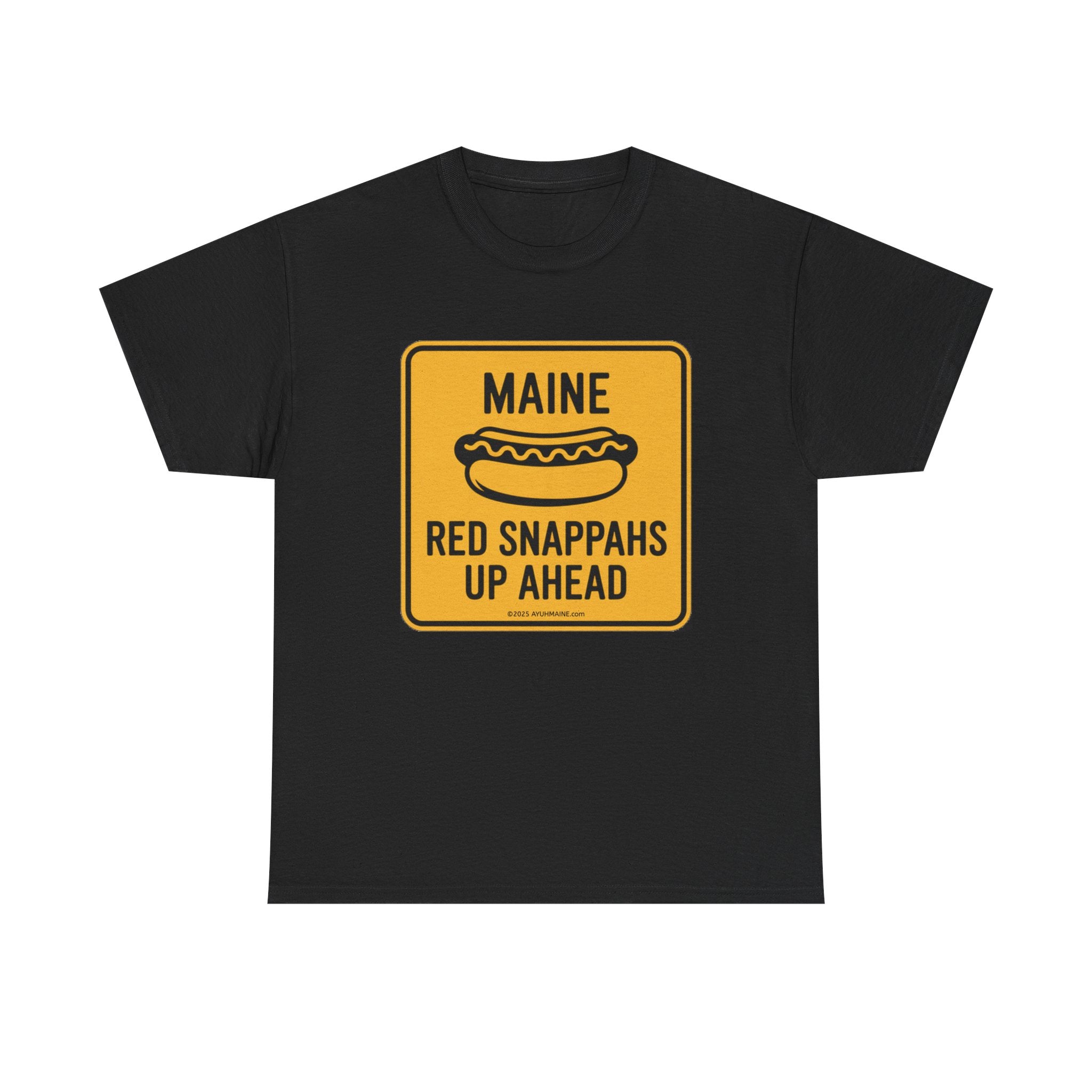 Maine RED SNAPPAHS Road Sign Cotton T-Shirt