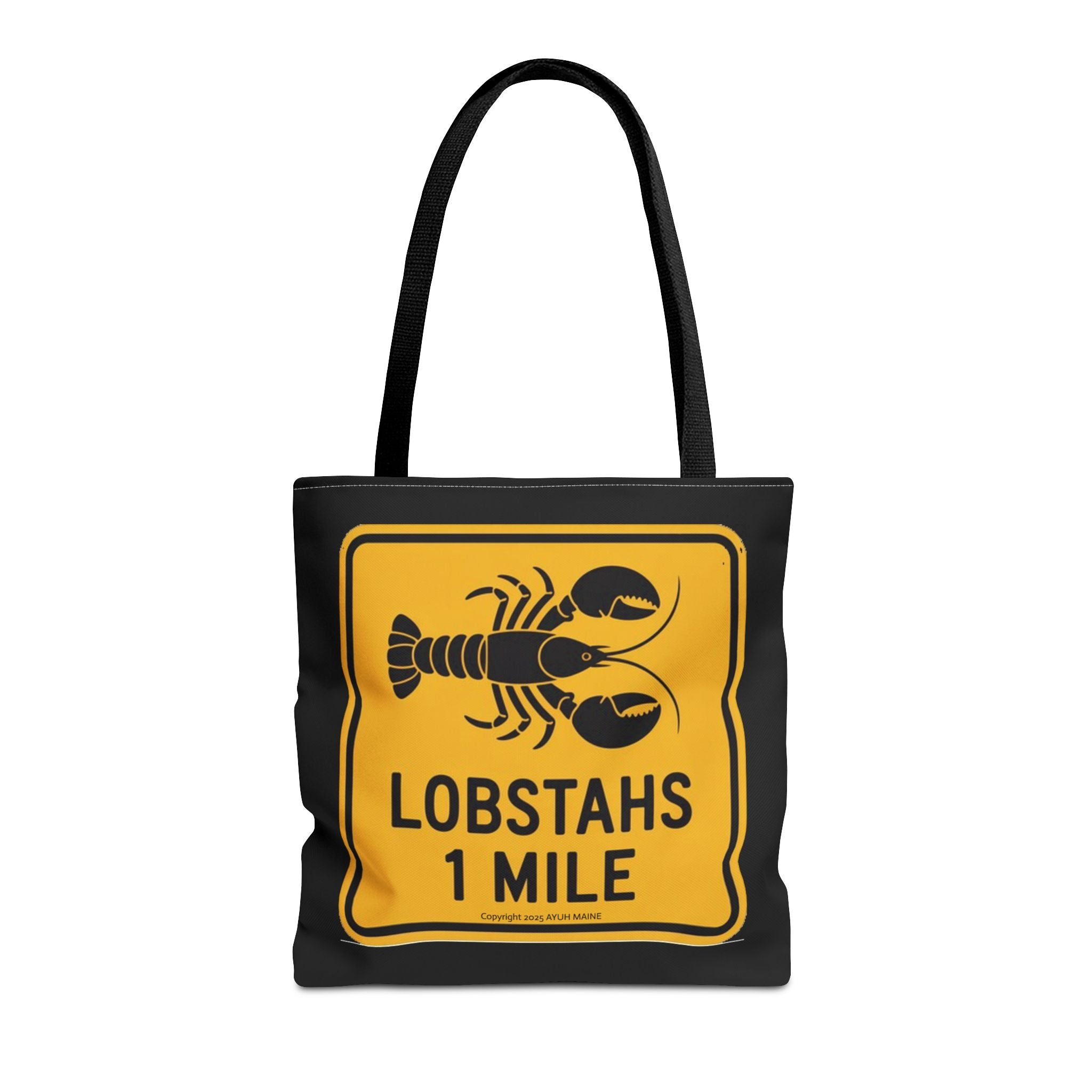 Maine LOBSTAHS Road Sign Tote Bag | Grocery Bag