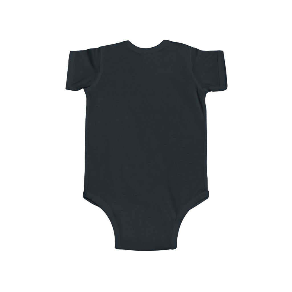 Maine NO WAKE ZONE Baby Onesie in White, Black, and Yellow