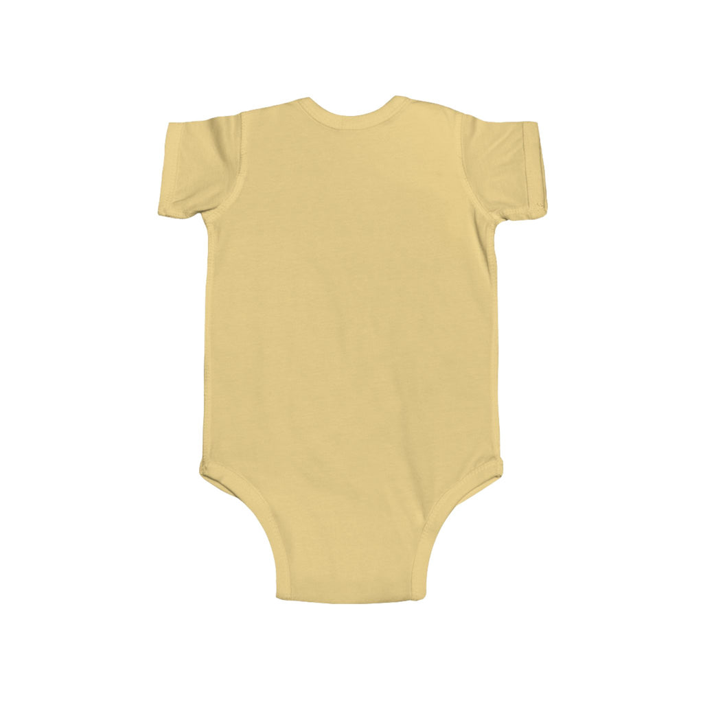 Maine NO WAKE ZONE Baby Onesie in White, Black, and Yellow