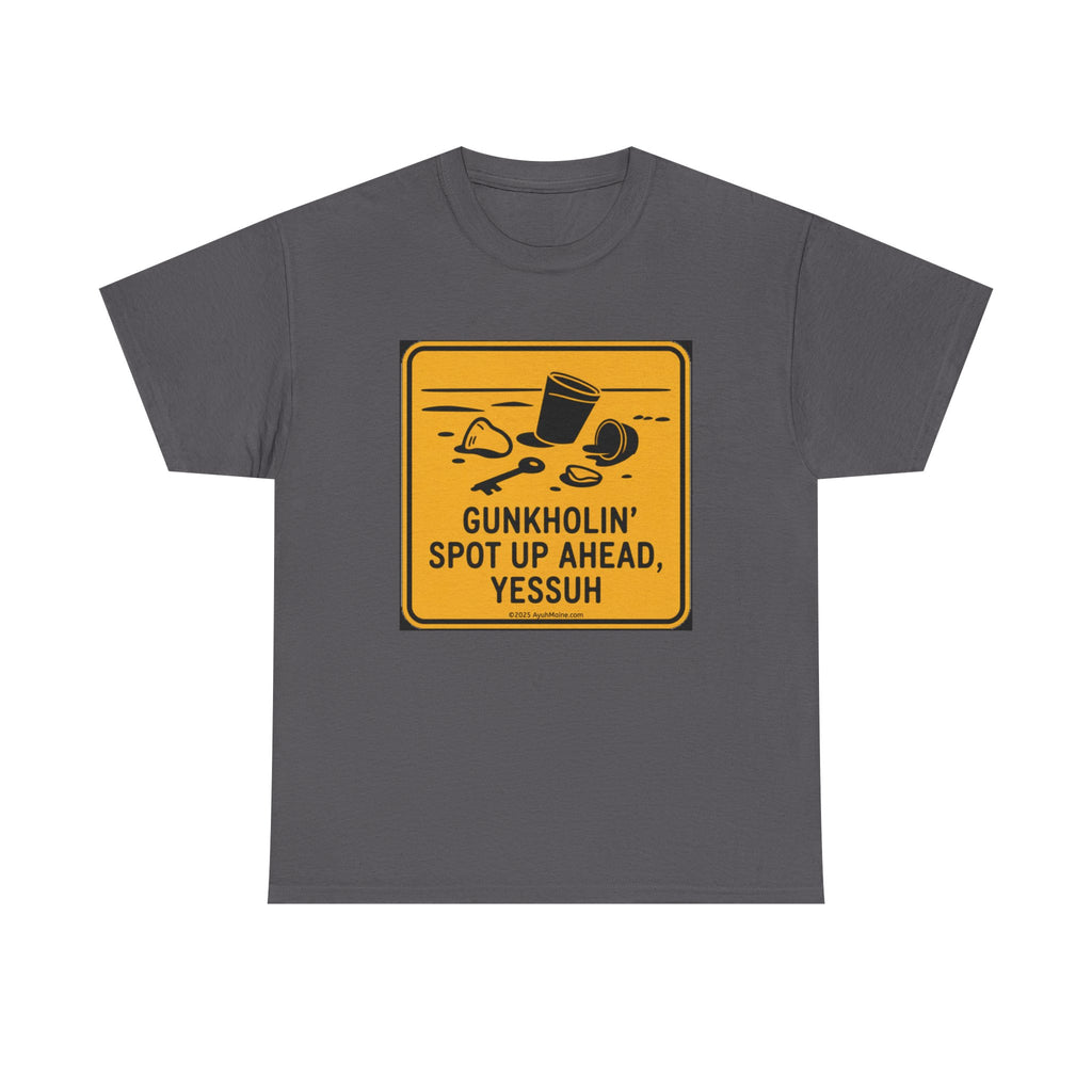 Fun Maine GUNKHOLIN' Road Sign T-Shirt
