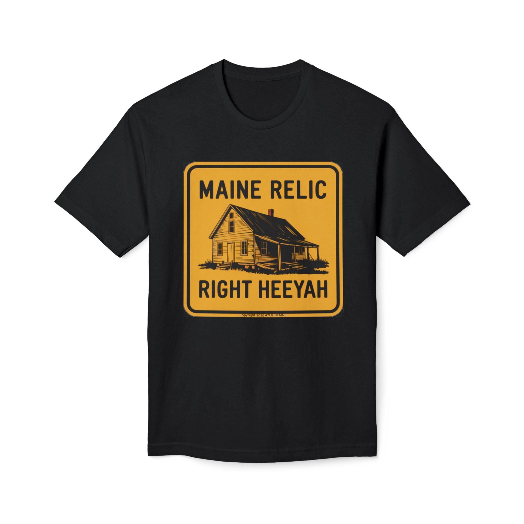 Maine FARMHOUSE RELIC Road Sign T-Shirt